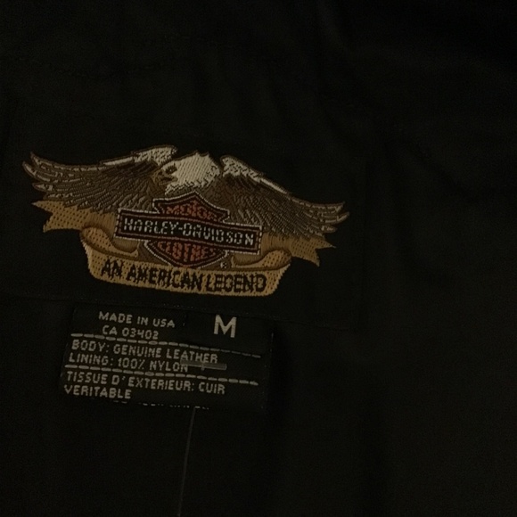 🔥🔥Harley Davidson, smooth leather vest new condition, size medium,see photos - Picture 10 of 10